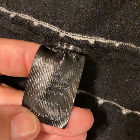 Adorable black with cream stripes dress - Picture 6 of 7